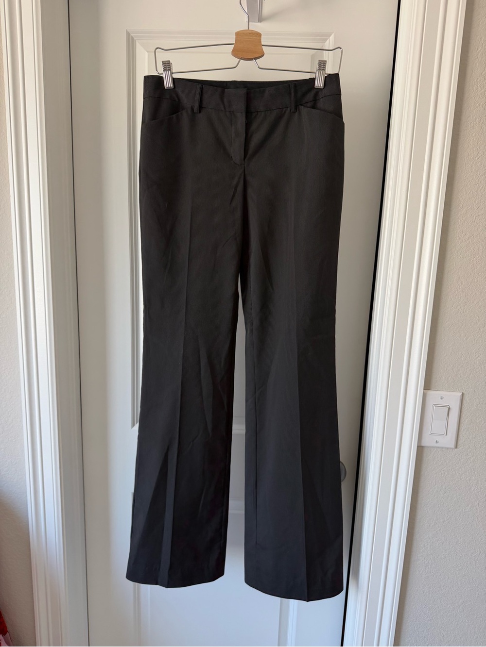 Express Black Straight-Leg Dress Trousers